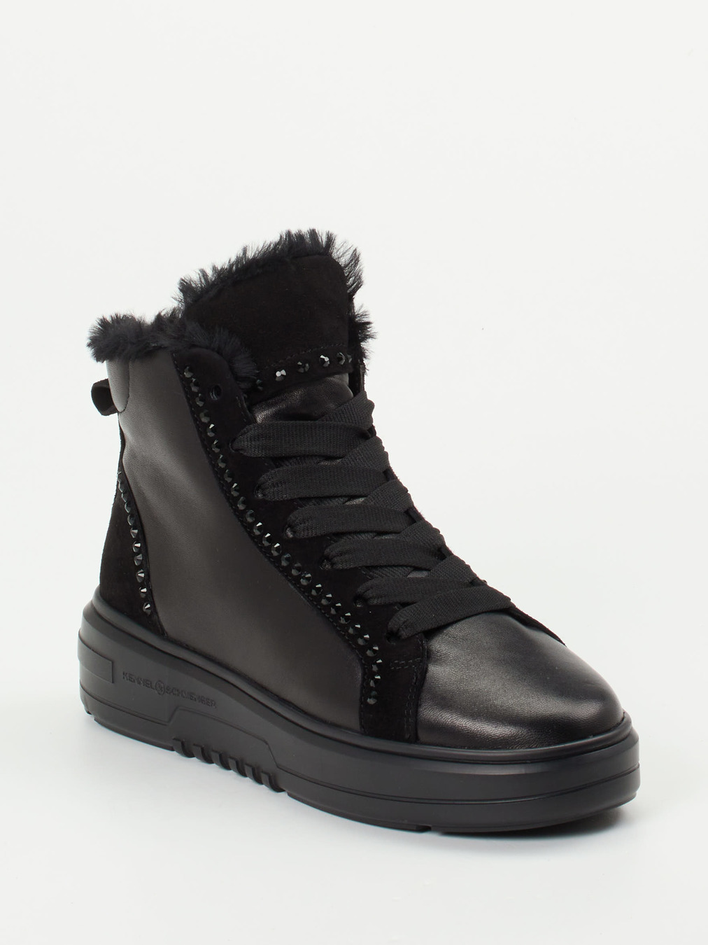 Kennel & Schmenger – Sneaker aus Kalbleder mit Lammfell