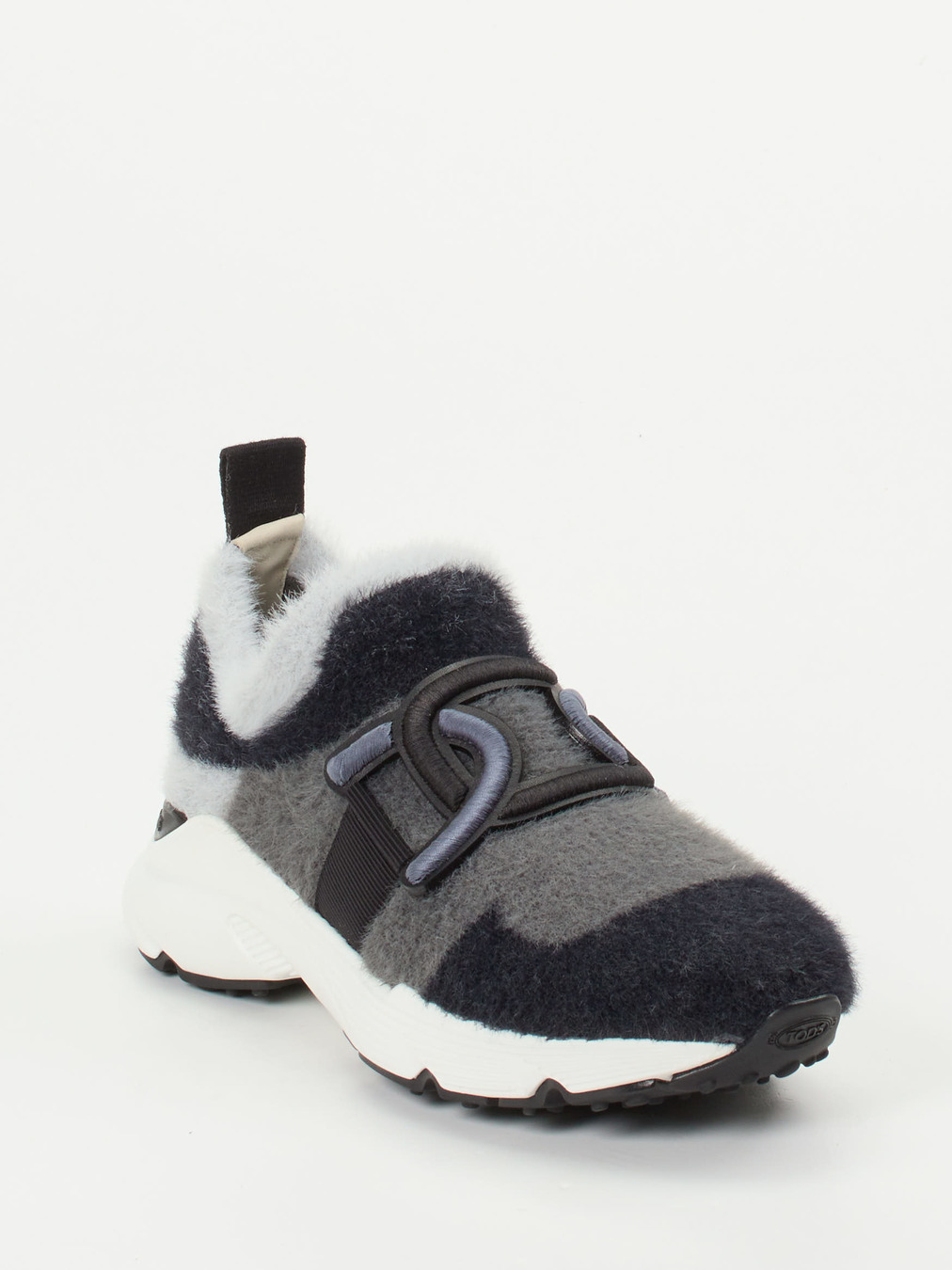 Tod's – Slip-On-Sneaker aus Textil in Anthrazit