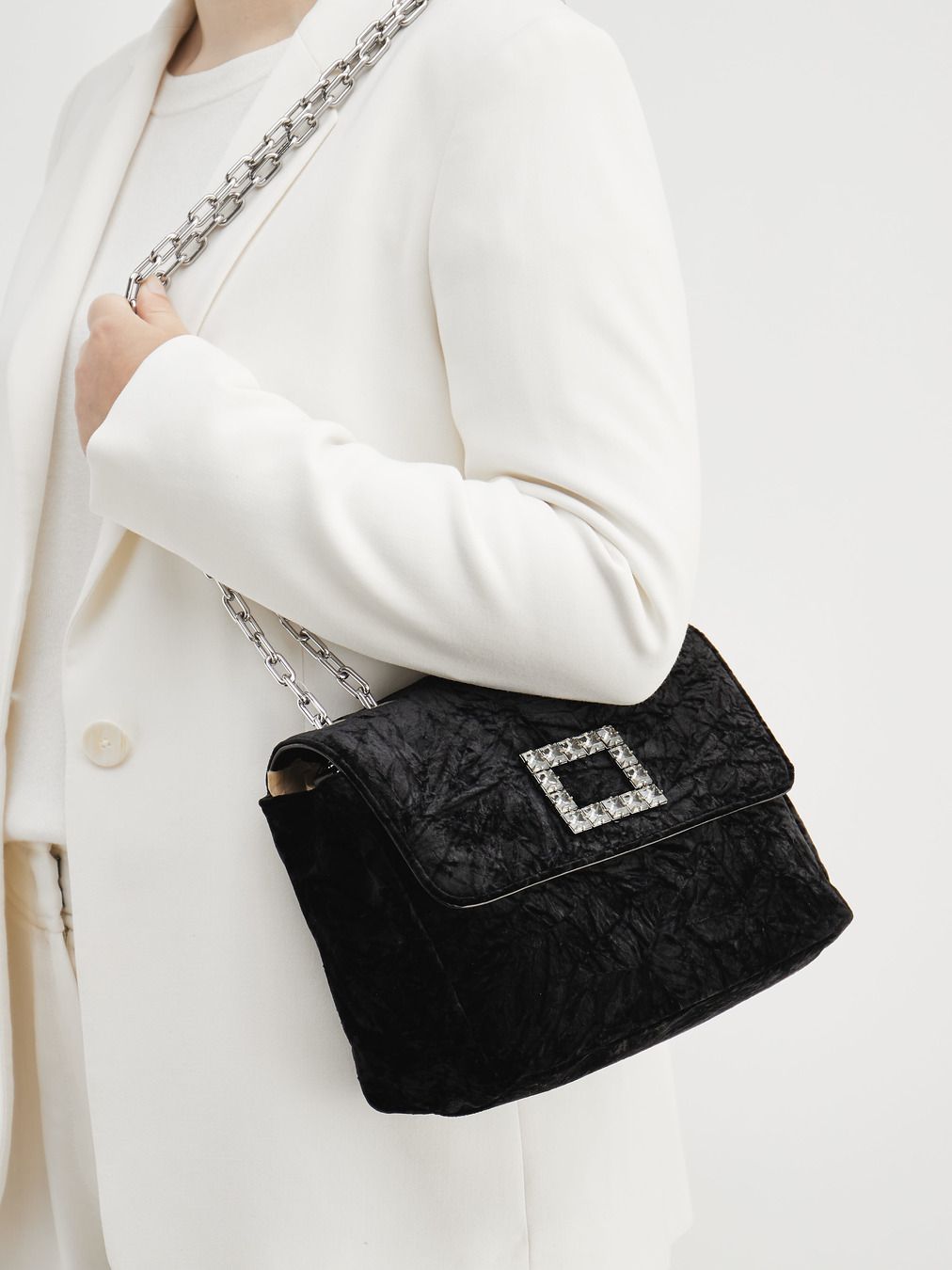 Konstantin Starke – Schultertasche aus Textil in Schwarz