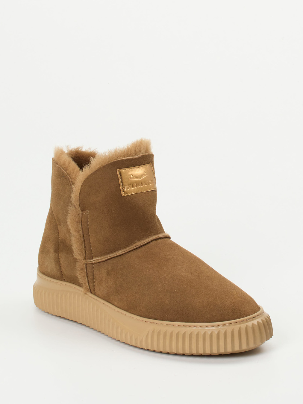 Voile Blanche – Stiefeletten aus Veloursleder karamellbraun