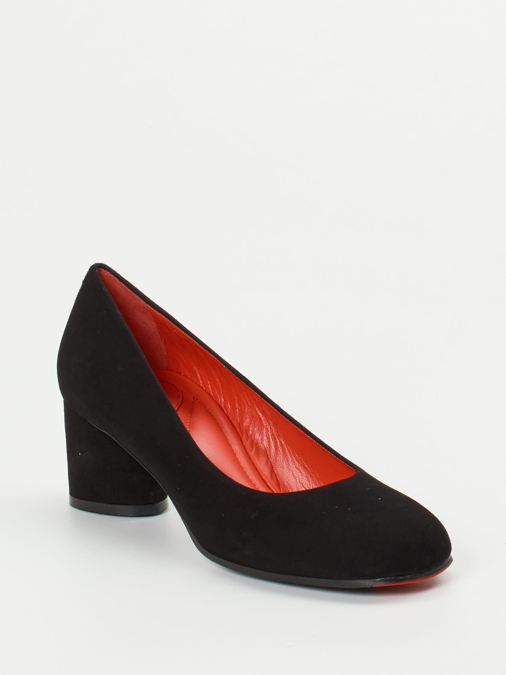 Pas de Rouge – Pumps aus Veloursleder schwarz