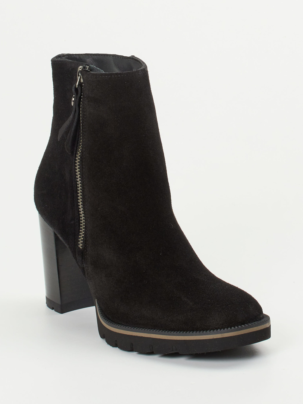 Paul Green – Stiefeletten aus Veloursleder schwarz