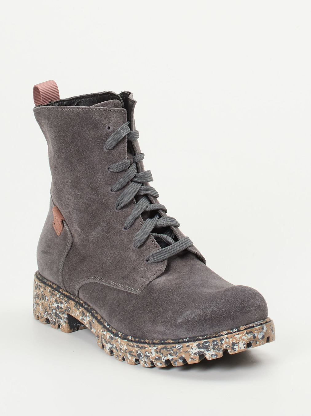 Josef Seibel – Schnürboots aus Veloursleder grau