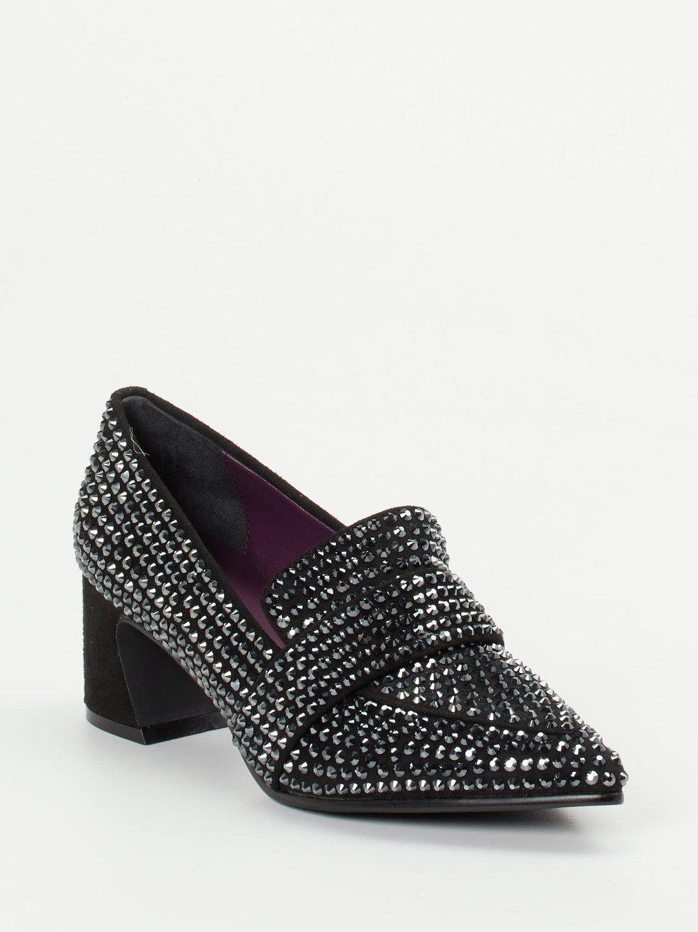 Apepazza – Loafer-Pumps aus Metallicleder Schwarz