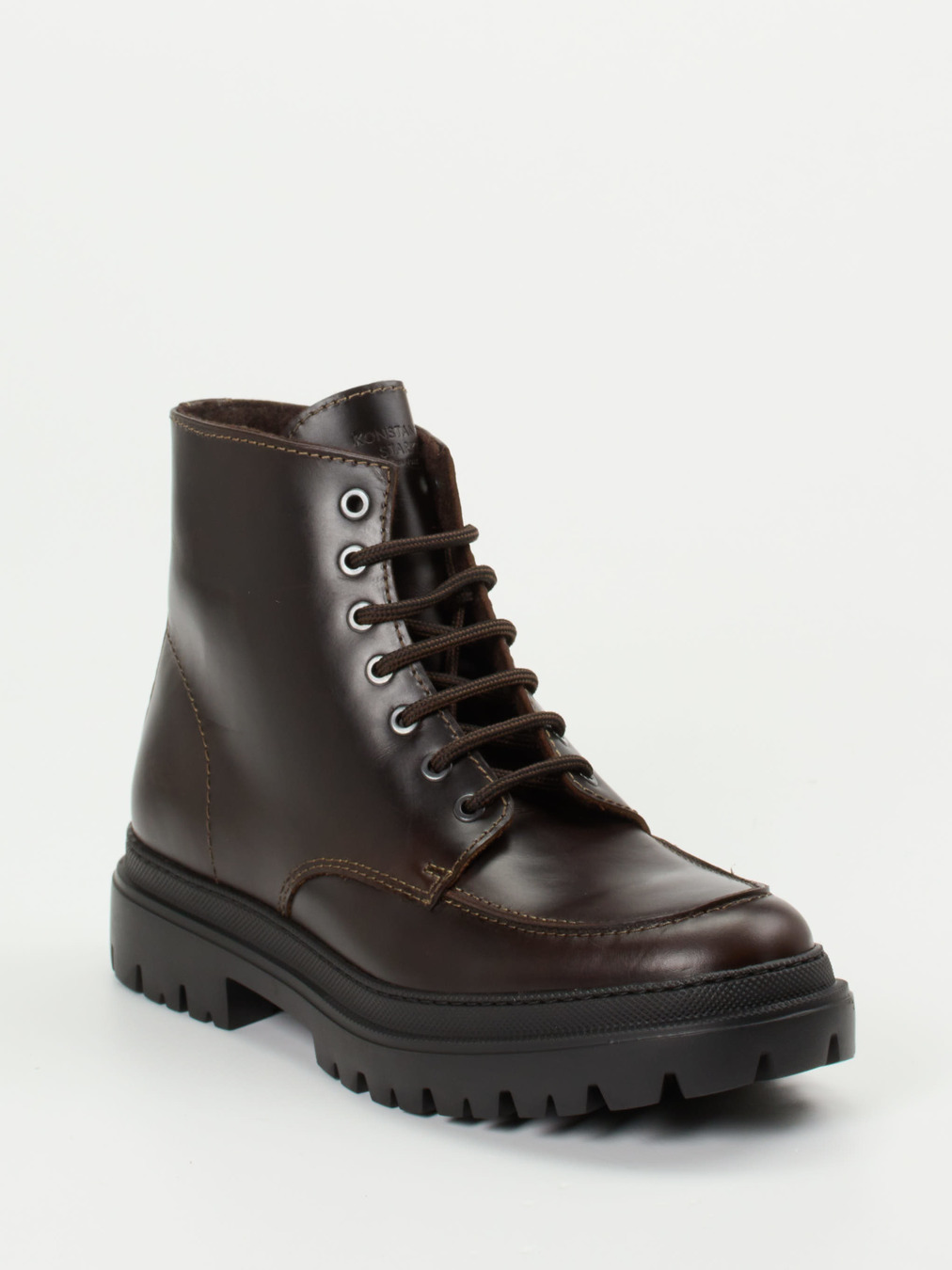 Konstantin Starke – Schnürboots aus Fettleder braun