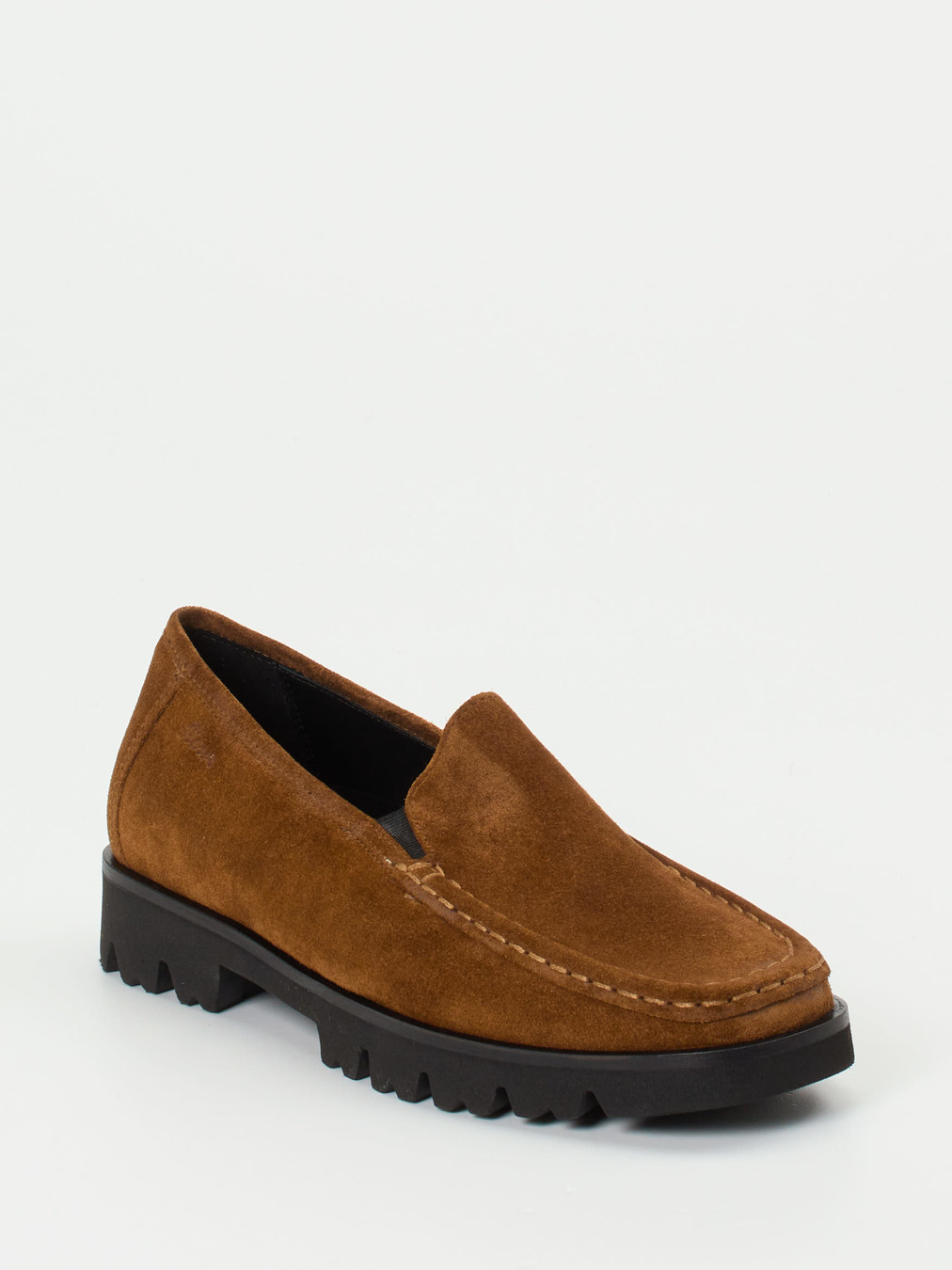 Sioux – Loafer aus Veloursleder Cognacbraun