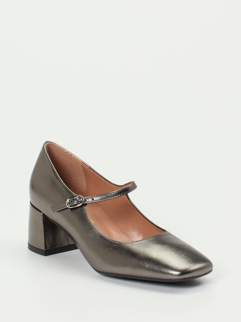 Konstantin Starke – Mary Jane Pumps aus Metallicleder Grau
