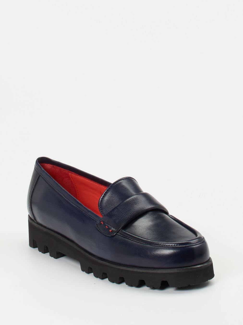 Pas de Rouge – Loafer aus Lammleder Dunkelblau