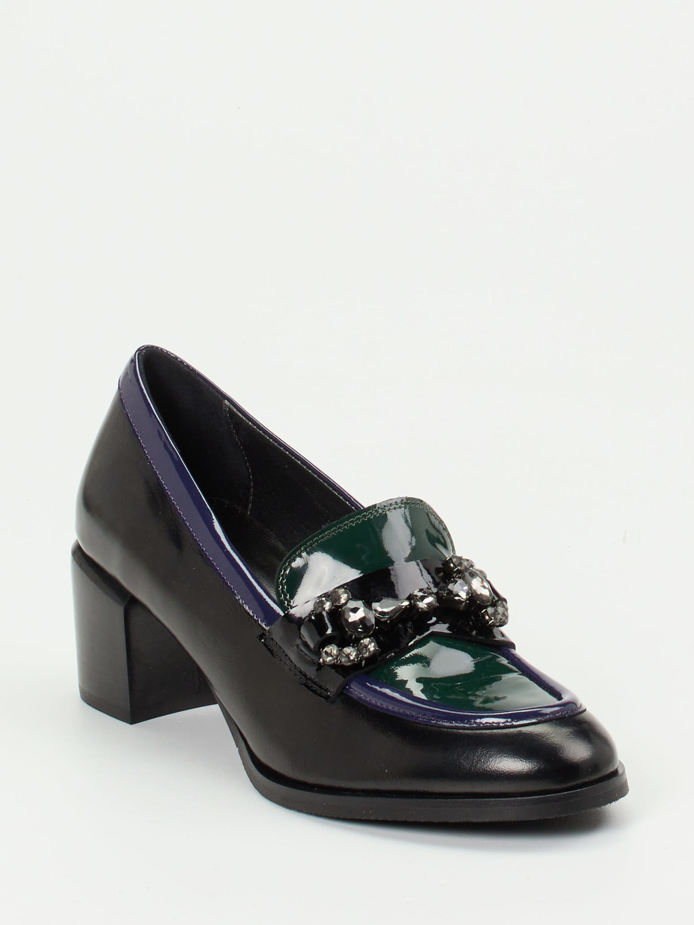 Maripé – Loafer aus Lackleder mit Steinbesatz