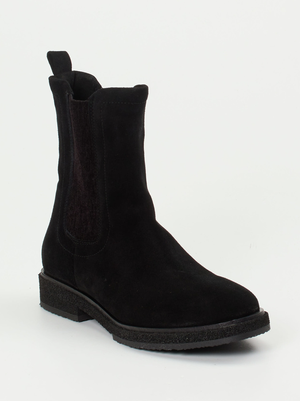 Andrea Puccini – Chelsea Boots aus Veloursleder Schwarz