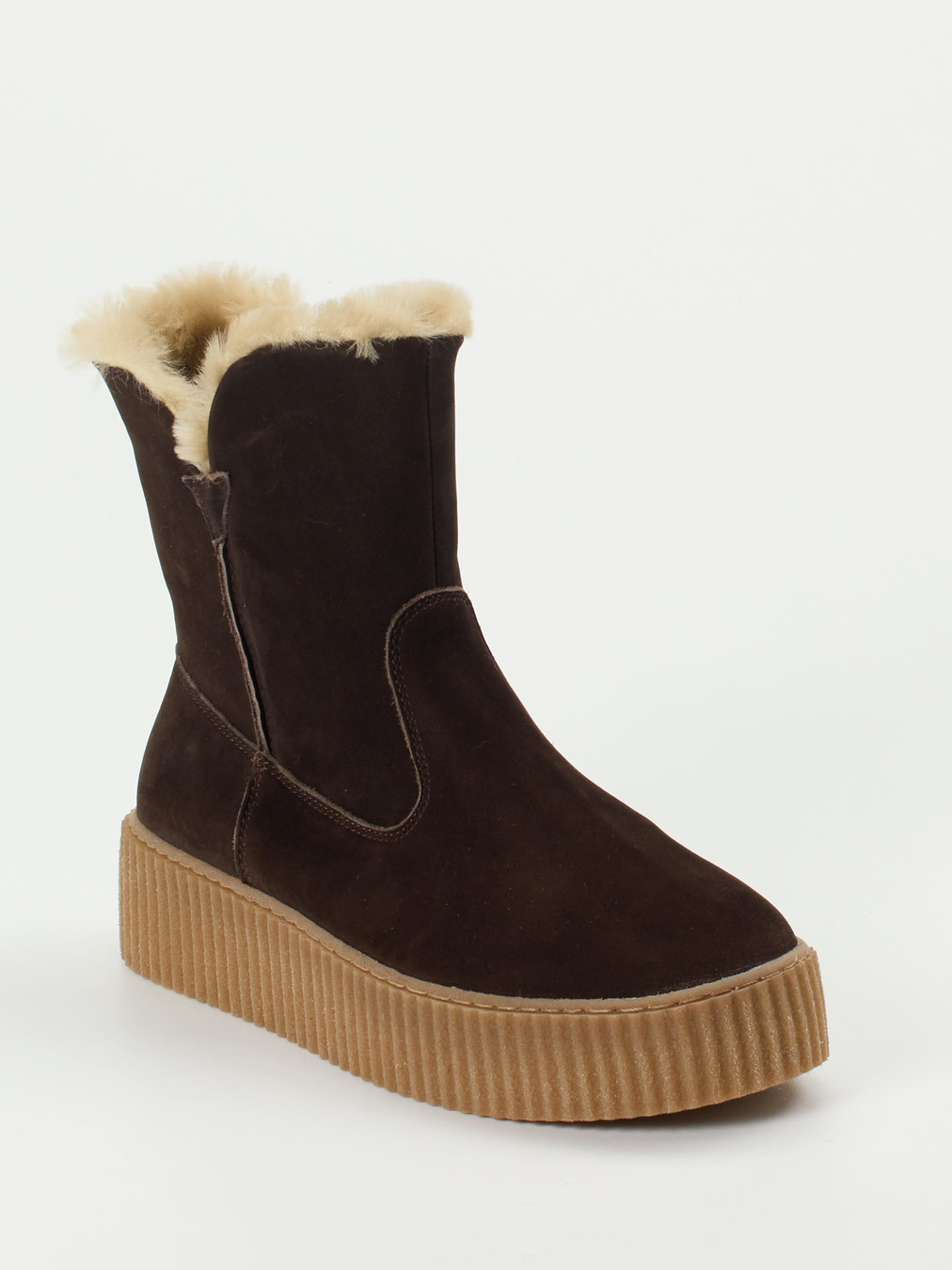 Werner – Stiefelette aus Nubukleder Dunkelbraun