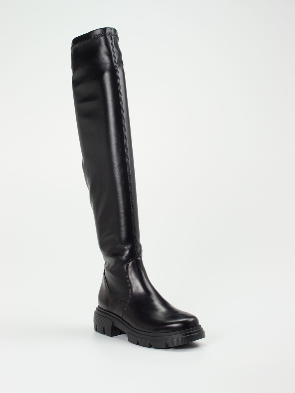 Paul Green – Overknee-Stiefel aus Lammleder schwarz