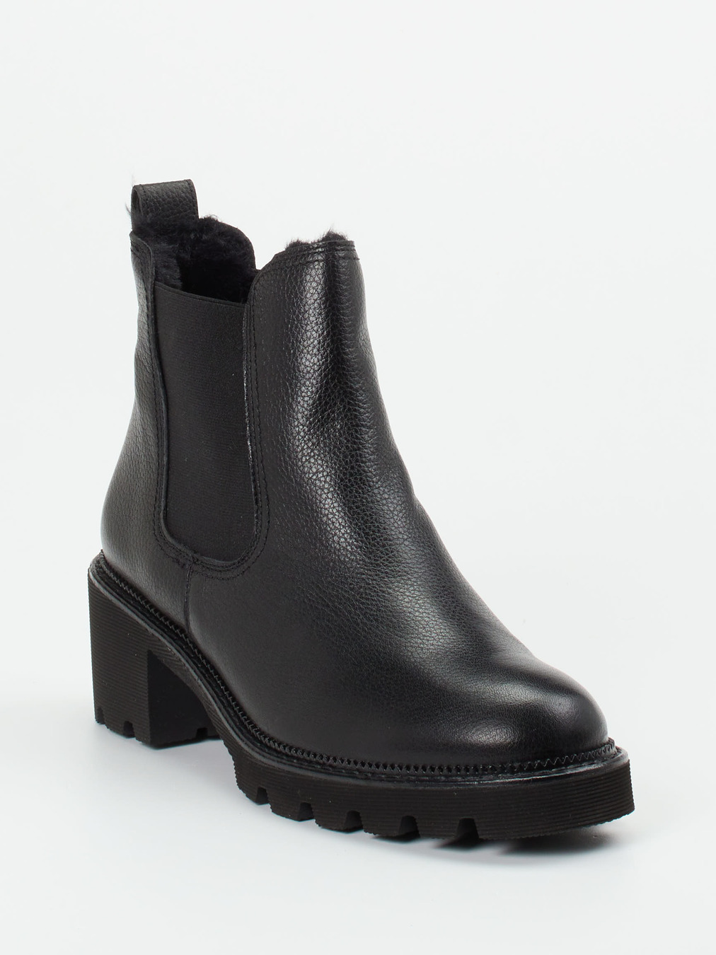 Paul Green – Chelsea Boots aus Kalbleder Schwarz
