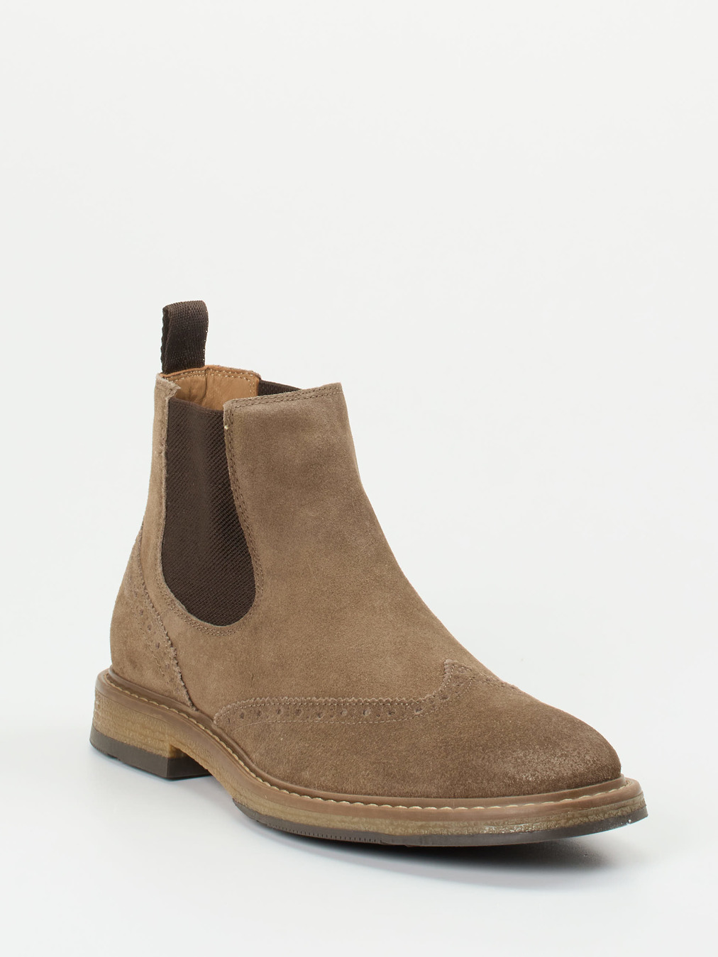 Ralph Harrison – Chelsea Boots aus Veloursleder braun