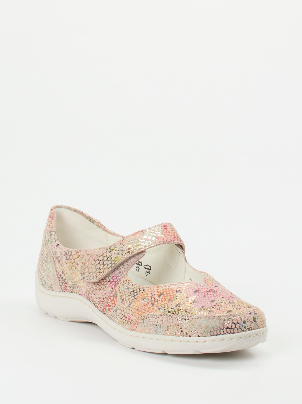 Waldläufer – Klettslipper aus geprägtem Leder multicolor