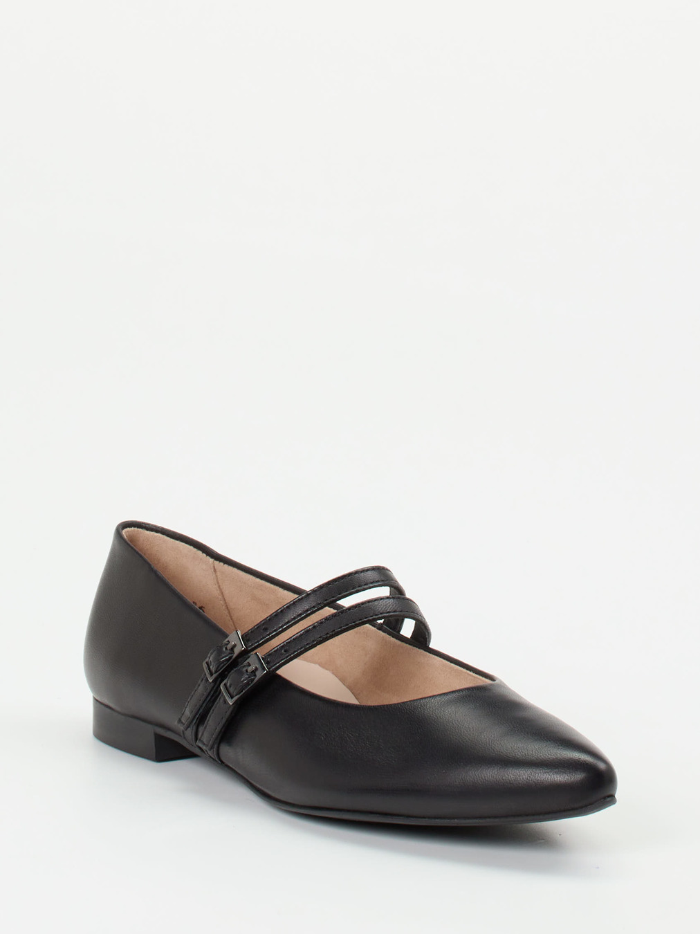 Paul Green – Mary Jane Flats aus Kalbleder Schwarz