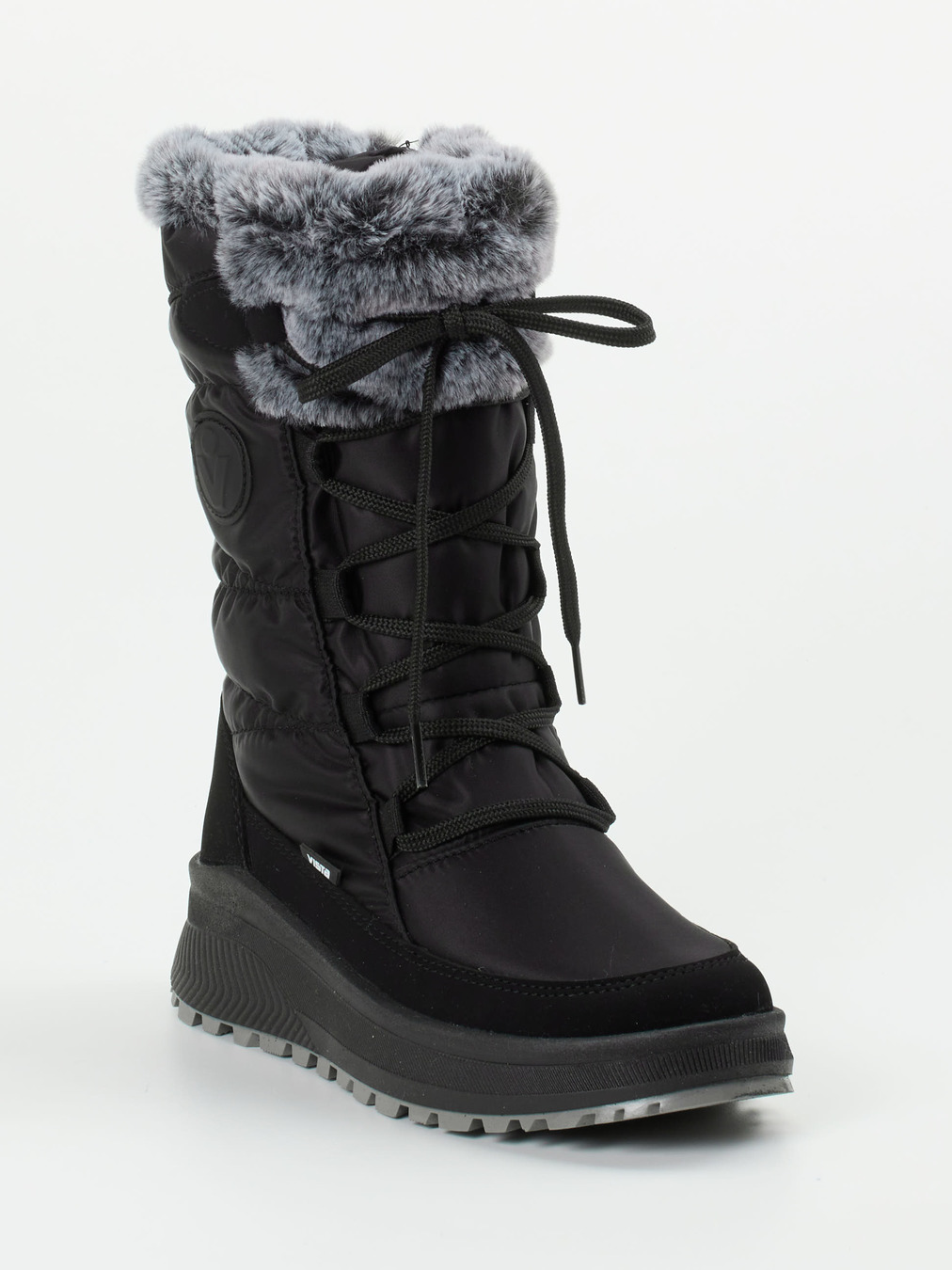 Vista – Winterstiefel aus Nylon und Veloursleder schwarz