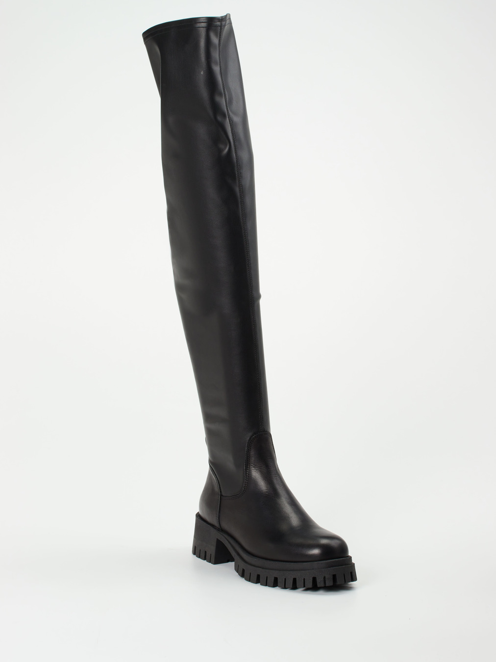 Andrea Puccini – Overknee-Stiefel aus Kalbleder Schwarz