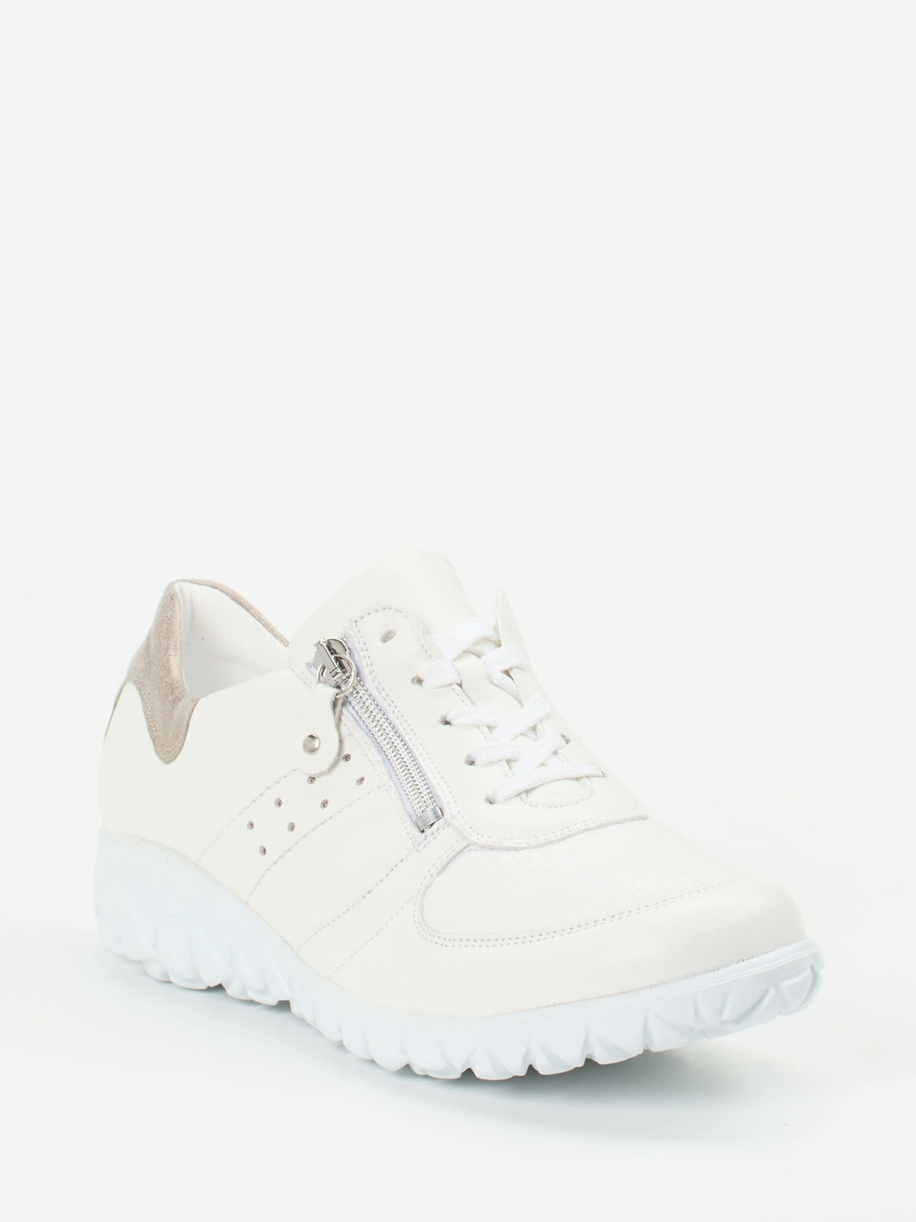 Waldläufer – Komfort-Sneaker aus Nappaleder in Weiß