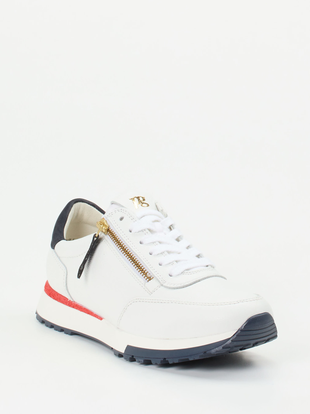 Paul Green – Sneaker aus Kalbleder in Weiß