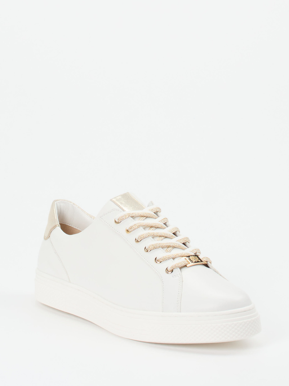 Hassia – Sneaker aus Kalbleder mit Metallic-Details