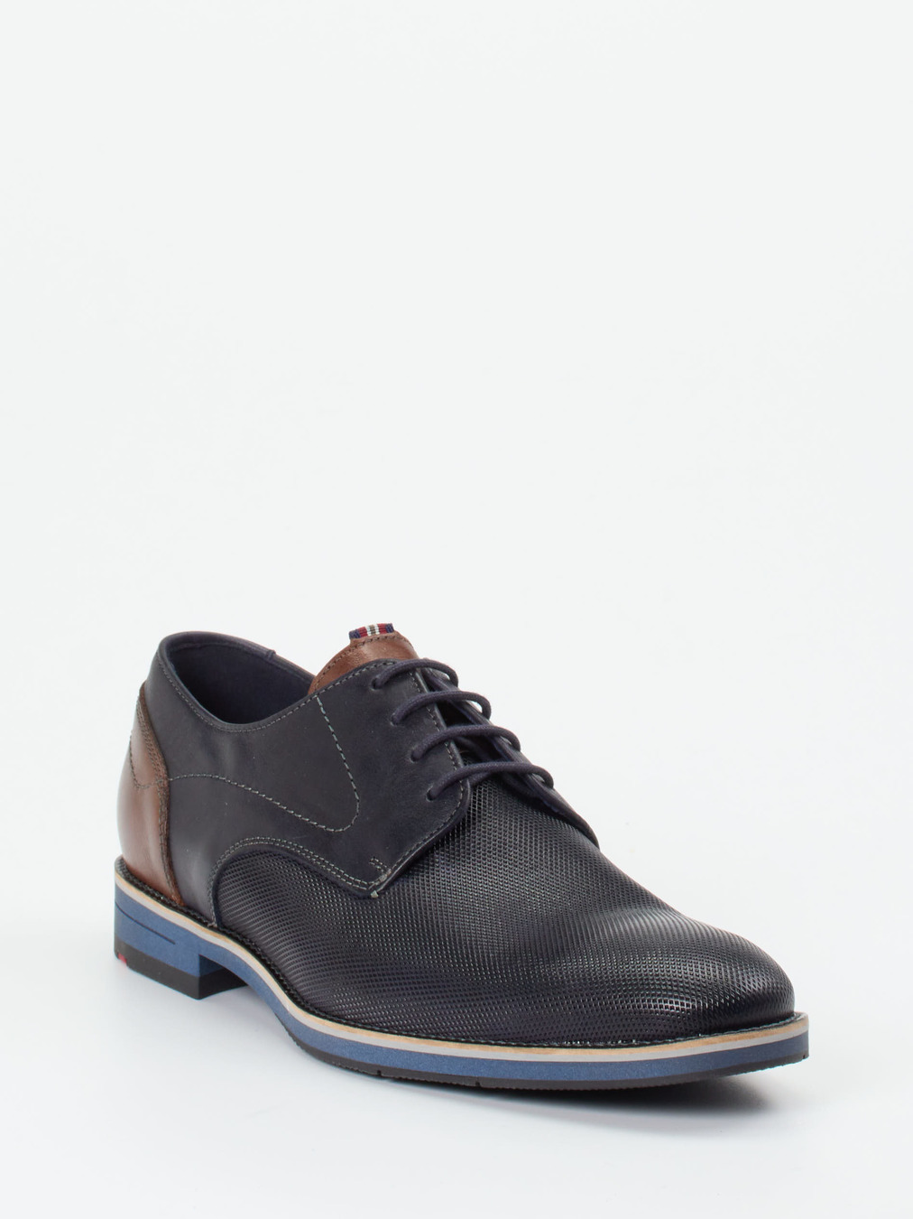 Lloyd – Derby aus geprägtem Leder in Blau
