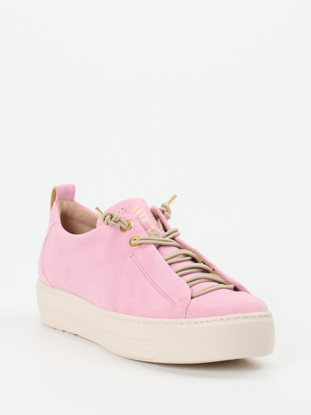 Paul Green – Plateau-Sneaker aus Veloursleder Rosa