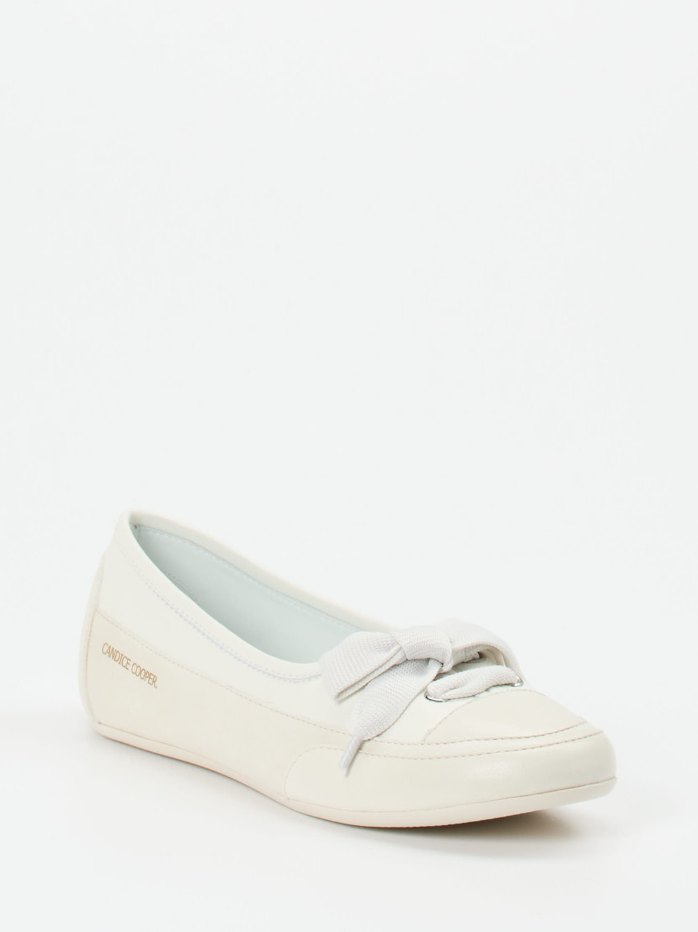 Candice Cooper – Ballerinas aus Kalbleder in Off-White