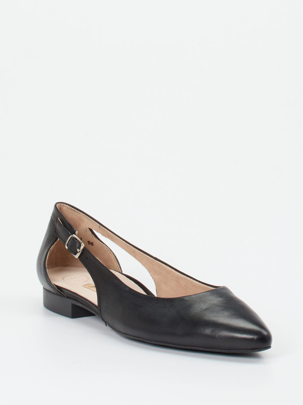 Paul Green – Slingback-Ballerinas aus Kalbleder Schwarz