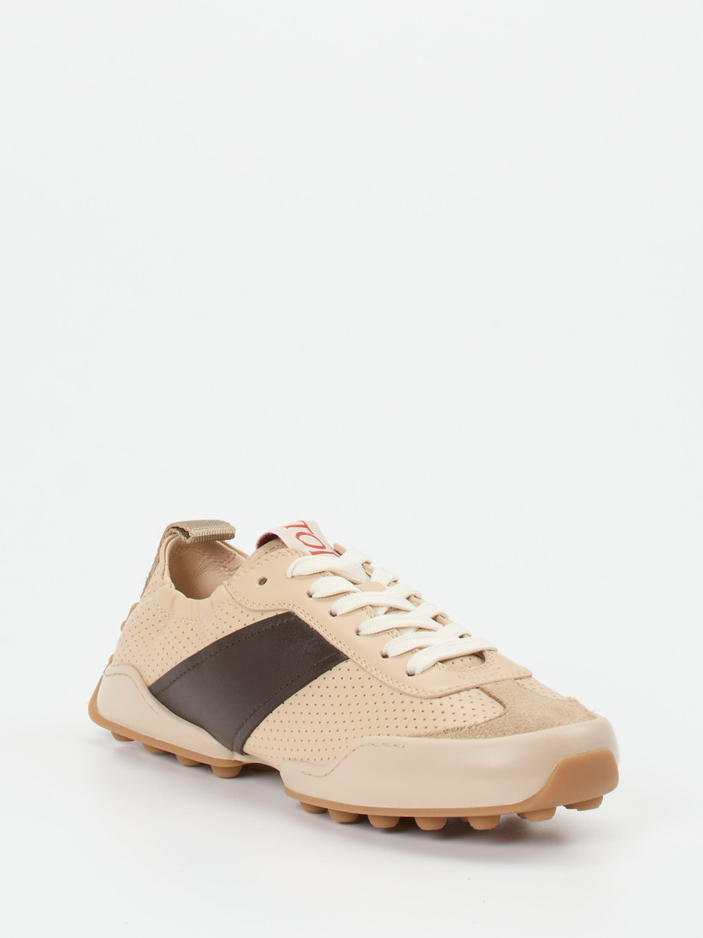 Tod's – Sneaker aus Kalbleder in Beige