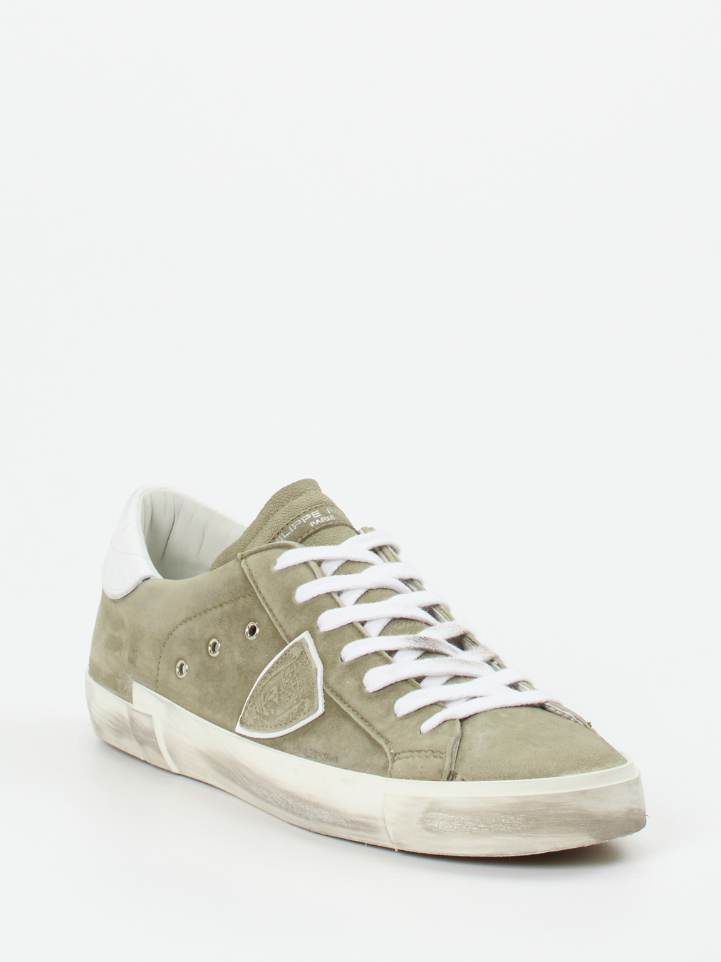 Philippe Model – Sneaker aus Nubukleder Salbeigrün