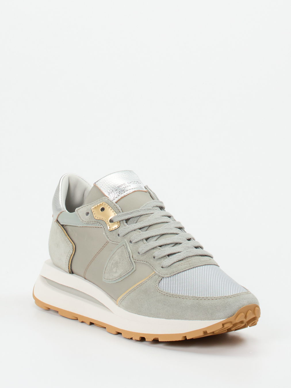 Philippe Model – Sneaker aus Veloursleder in Grün