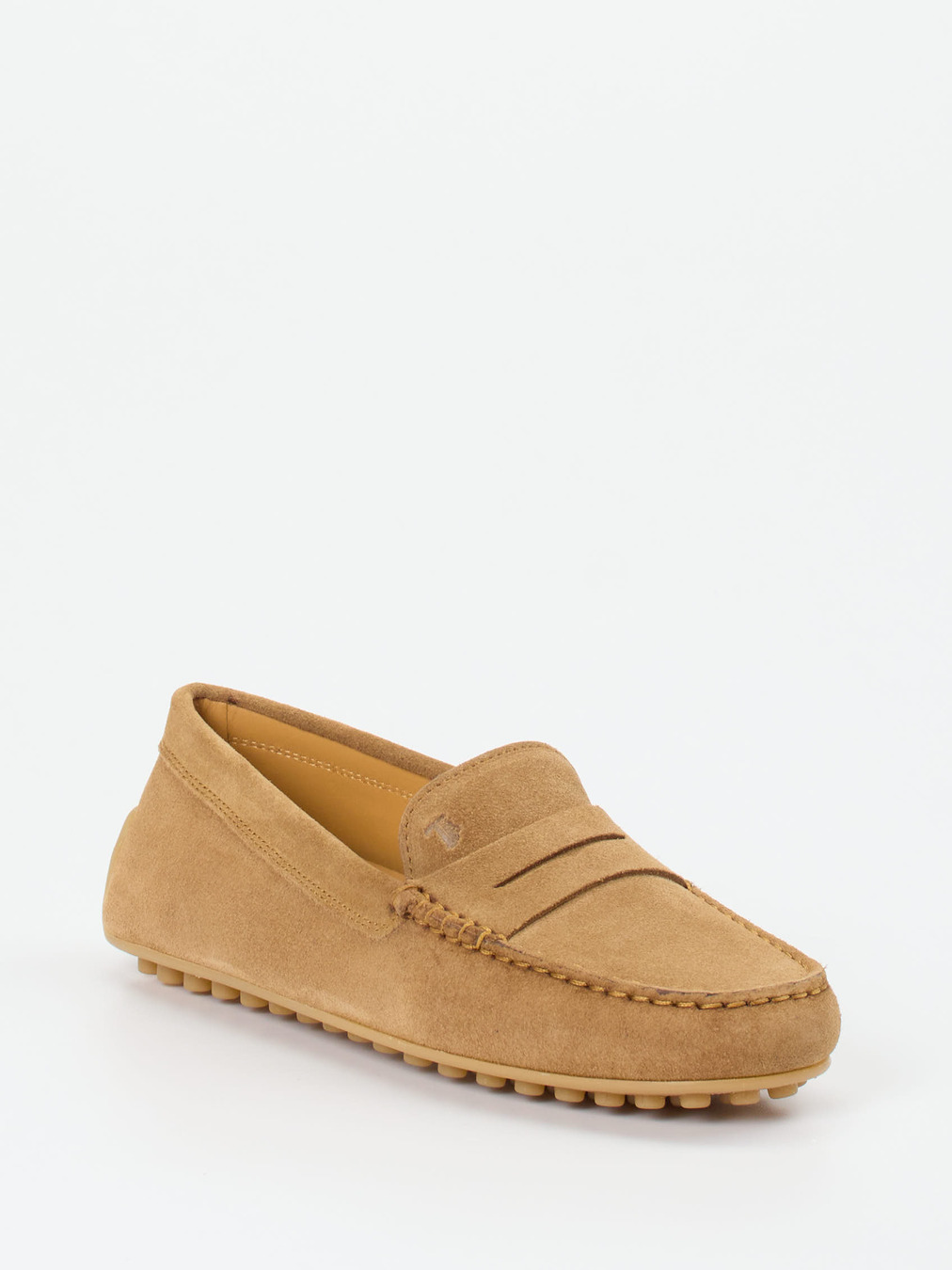Tod's – Loafer aus Veloursleder sandbeige