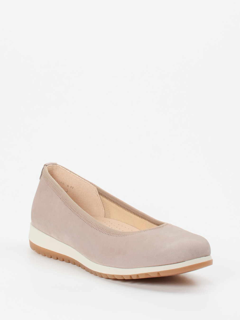 Gabor Comfort – Komfort-Ballerinas aus Nubukleder Beige