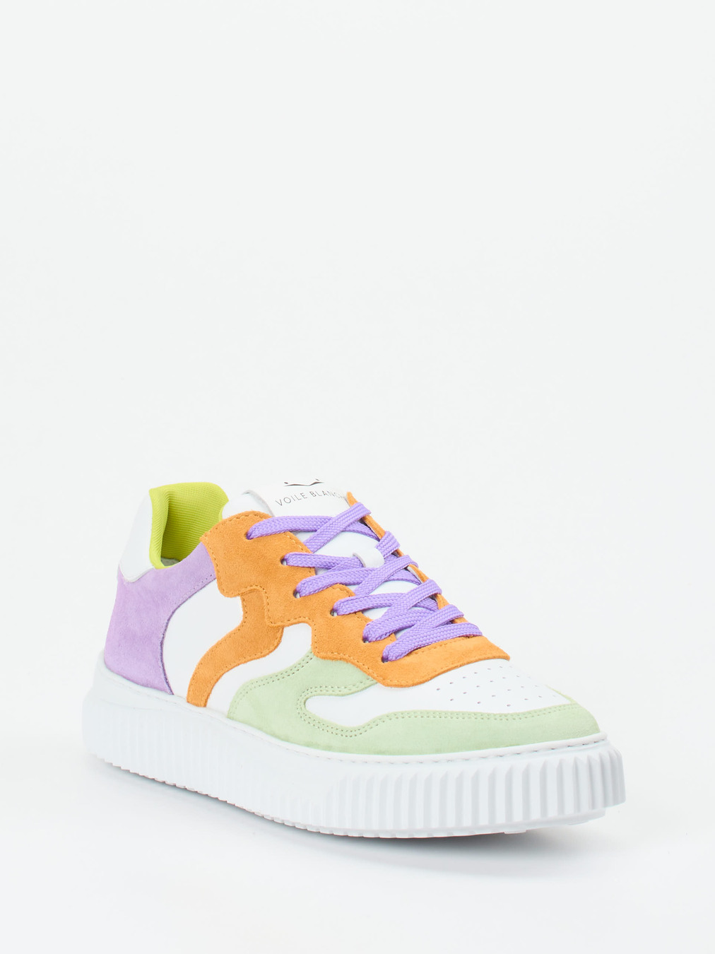 Voile Blanche – Sneaker aus Velours- und Kalbleder Multicolor