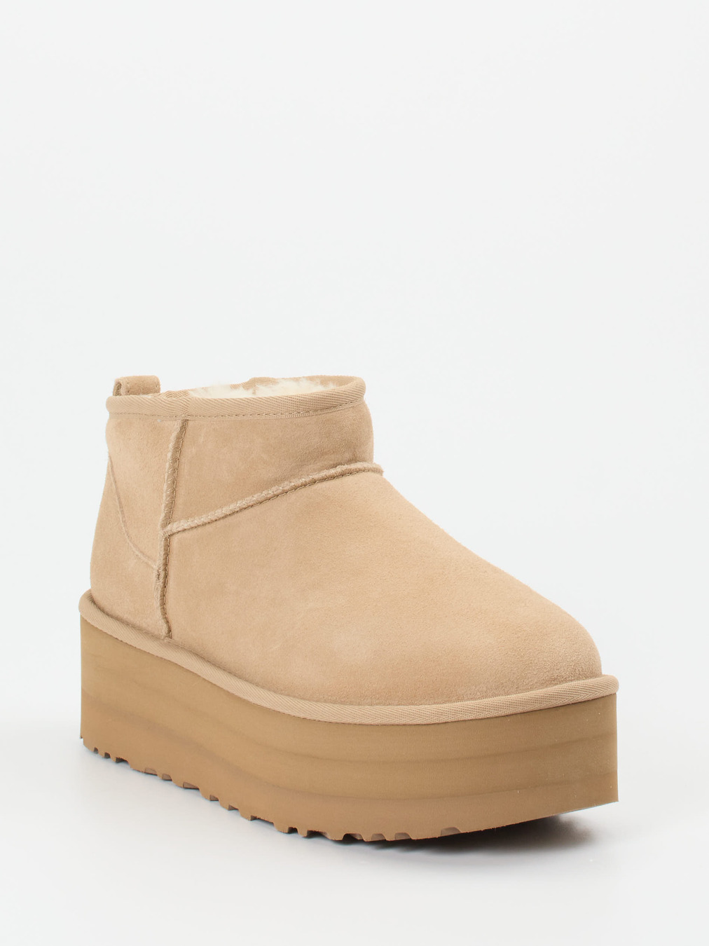 UGG – Stiefeletten aus Veloursleder in Beige