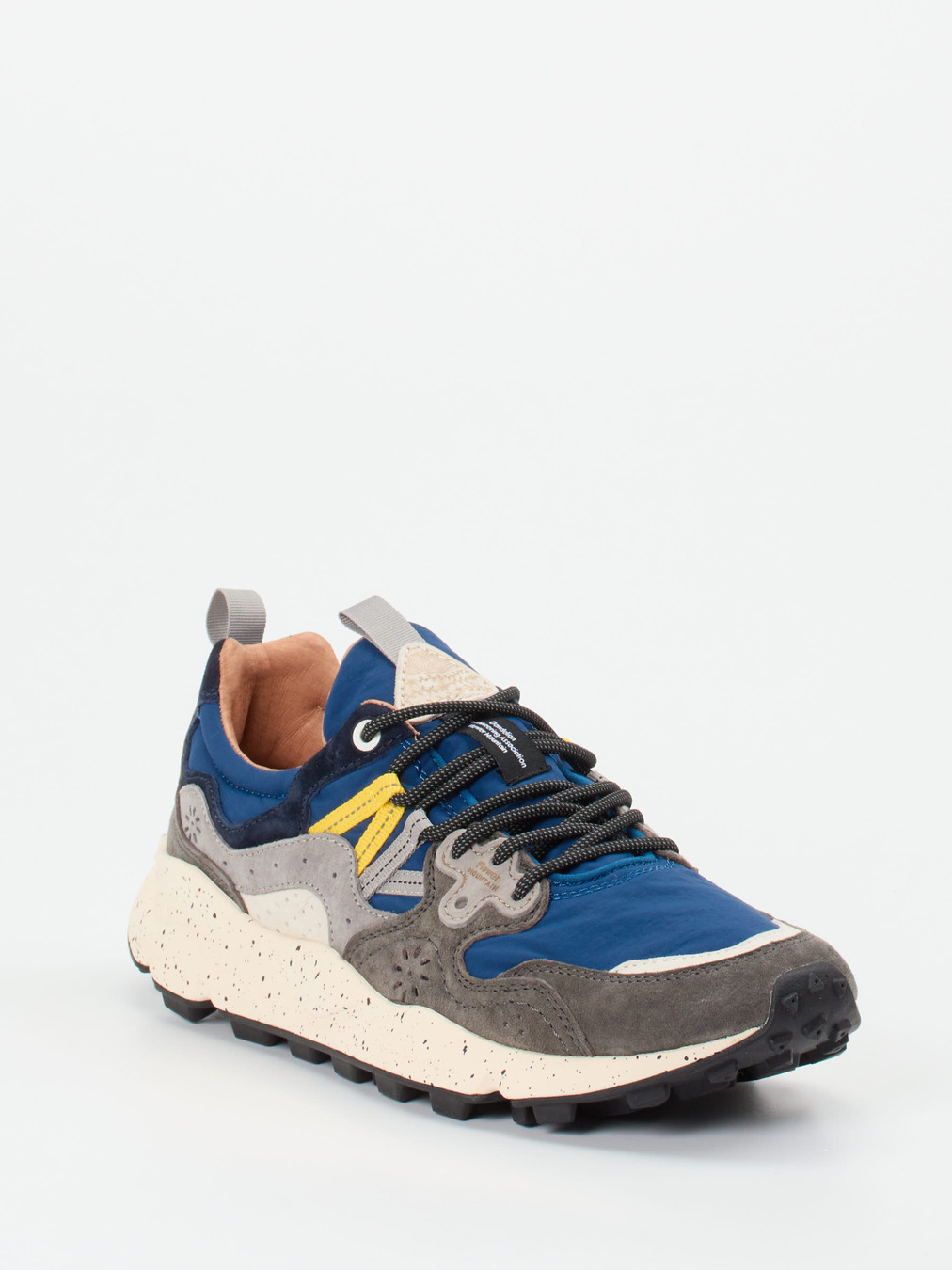 Flower Mountain – Outdoor-Sneaker aus Veloursleder kobaltblau