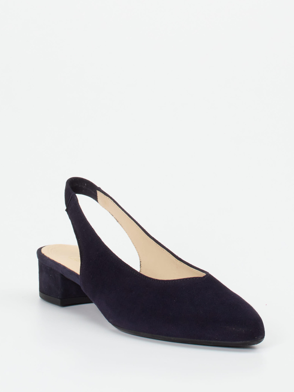 Gabor – Slingback-Pumps aus Veloursleder Dunkelblau