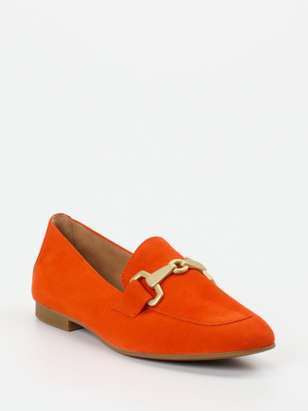 Gabor – Loafer aus Veloursleder in Orange