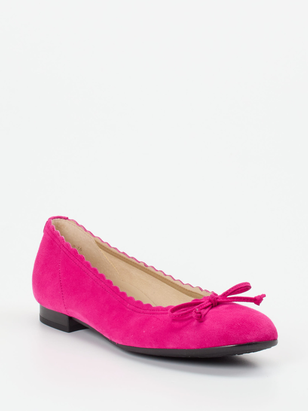 Gabor Comfort – Ballerinas aus Veloursleder pink