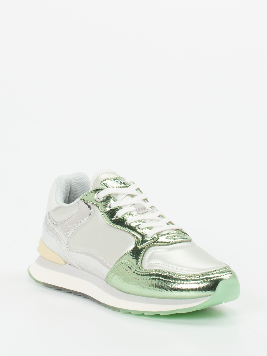 THE HOFF BRAND – Sneaker aus Metallicleder in Silber