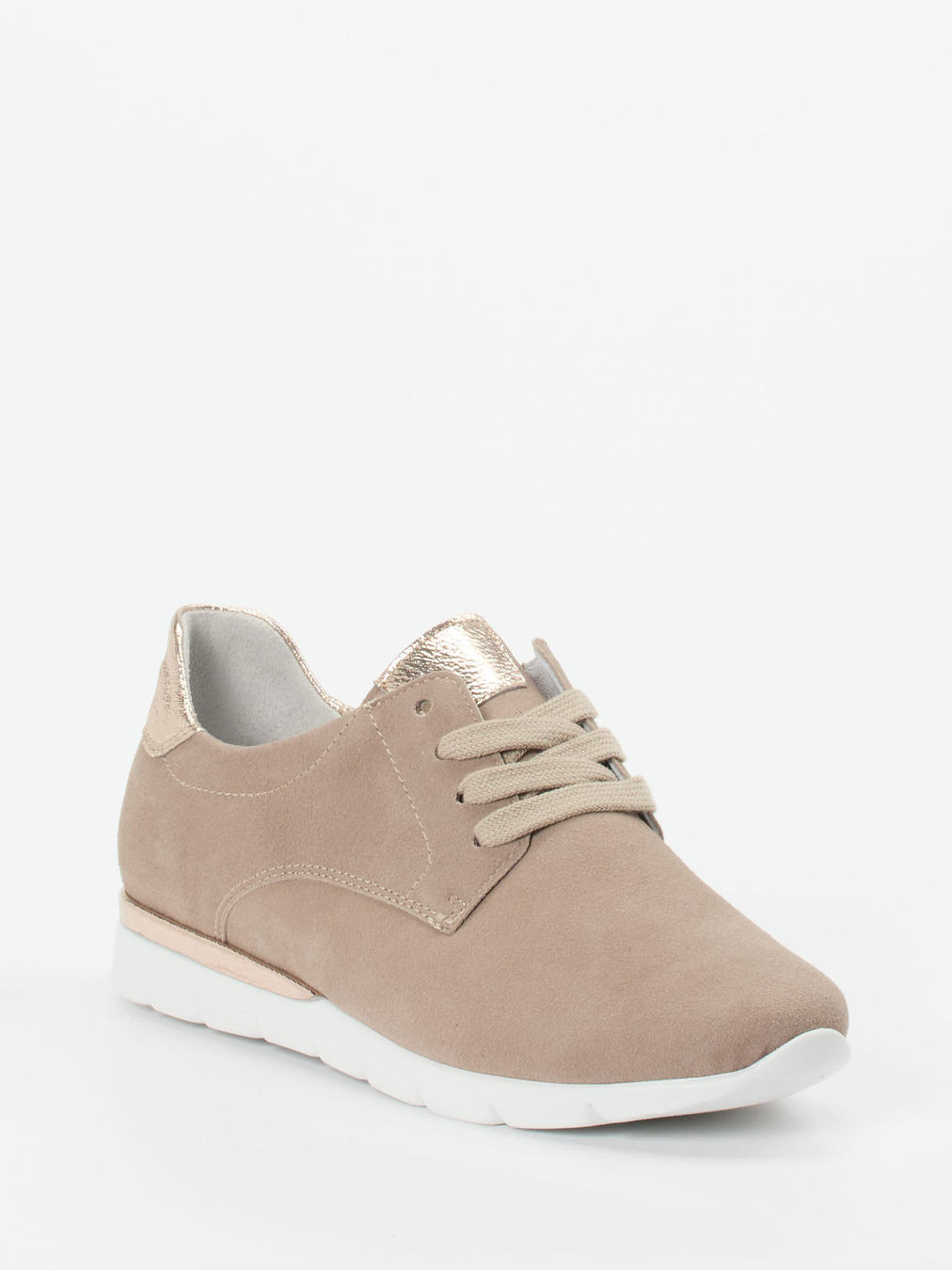 Semler – Schnürschuh aus Veloursleder Beige