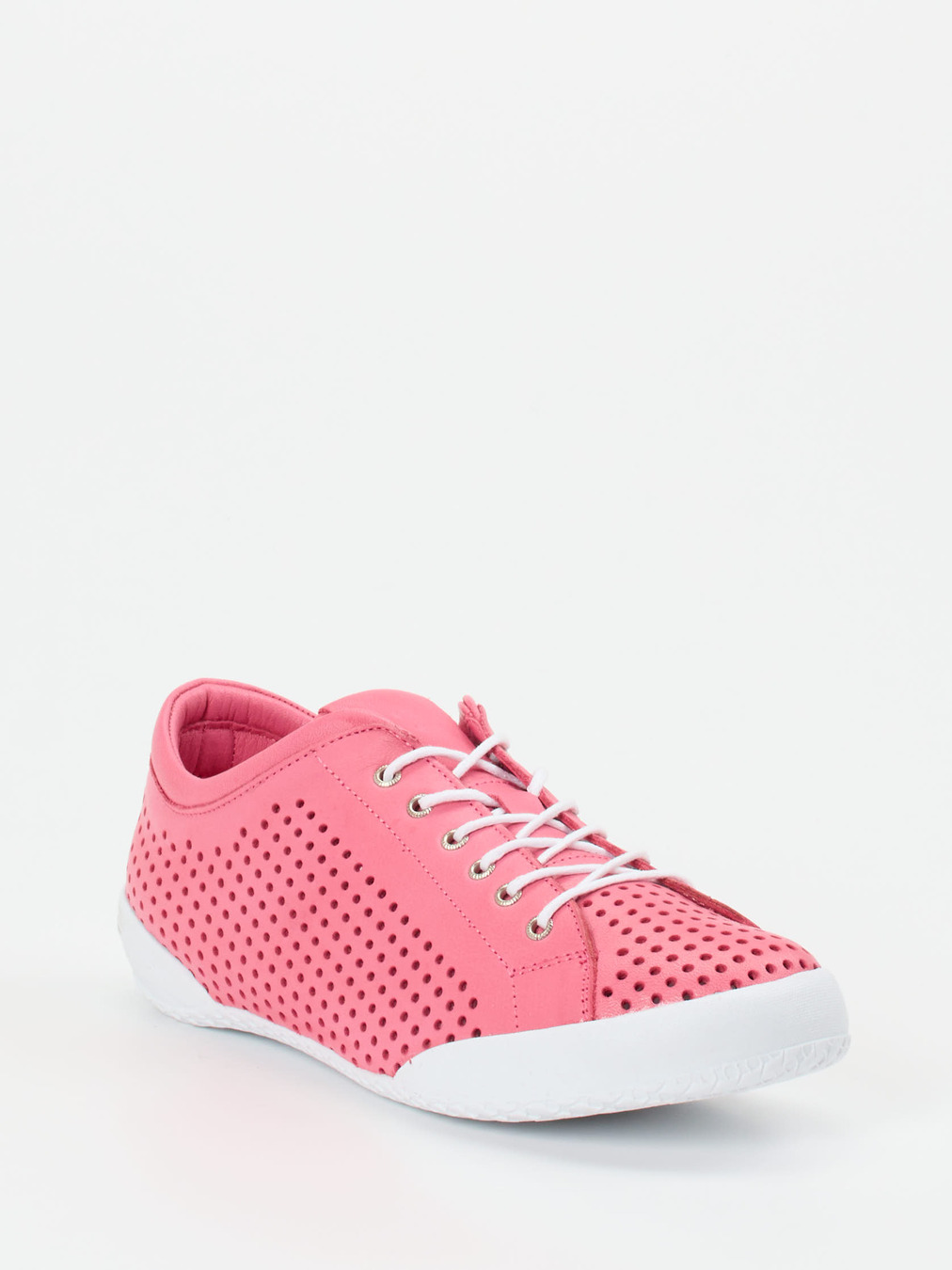 Andrea Conti – Sneaker aus Kalbleder himbeerrosa