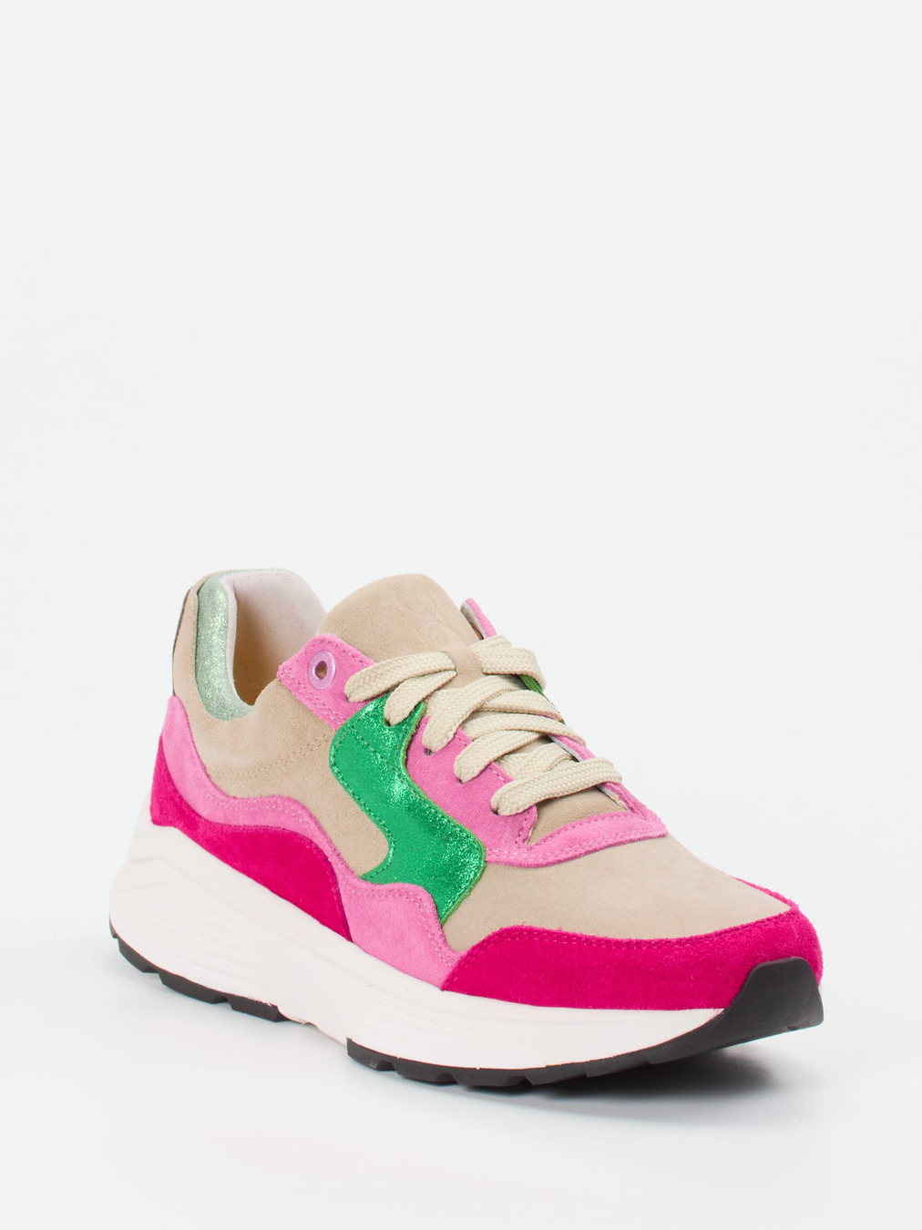 Xsensible – Chunky Sneaker aus Veloursleder multicolor