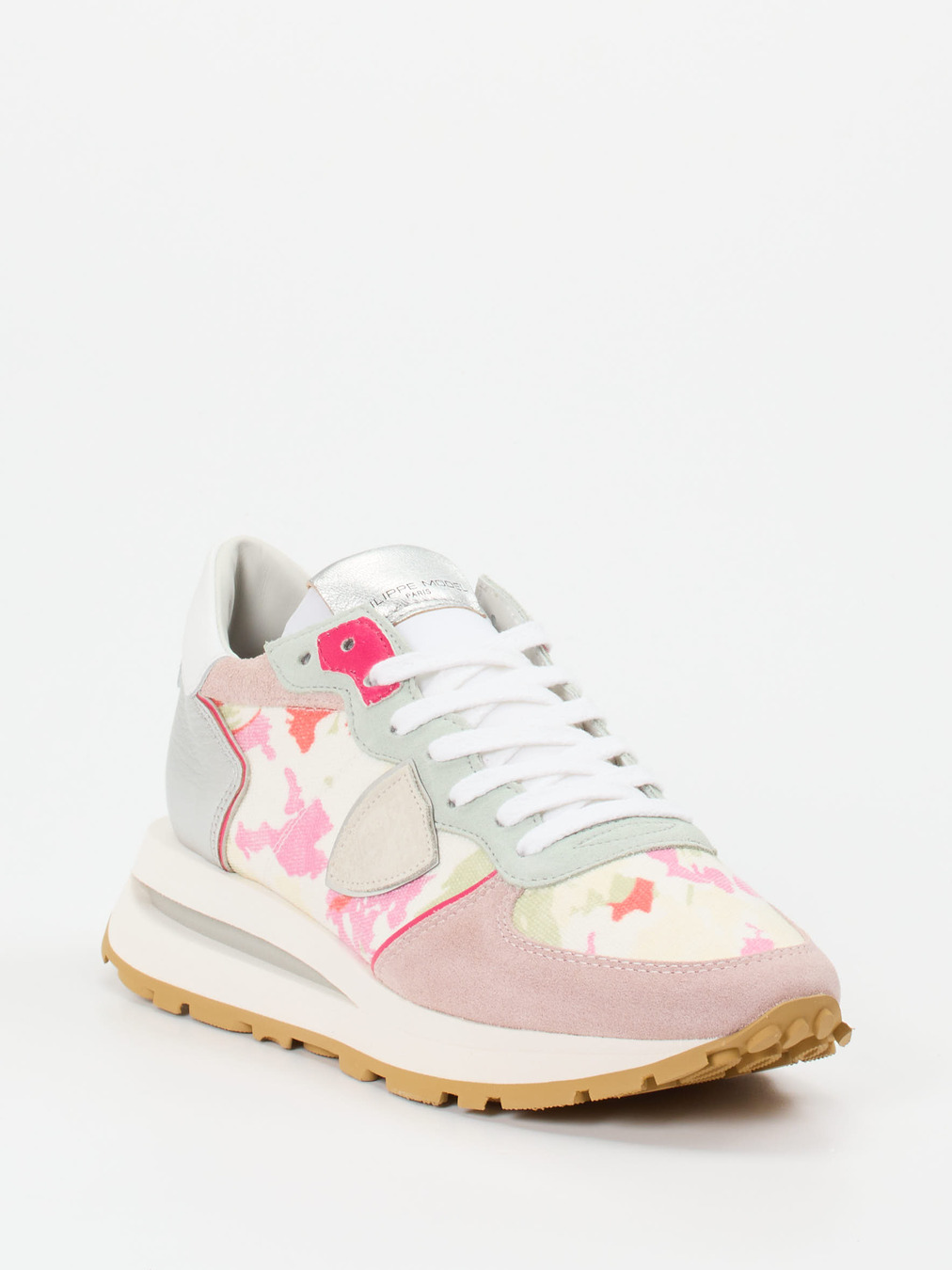 Philippe Model – Sneaker aus Veloursleder und Canvas