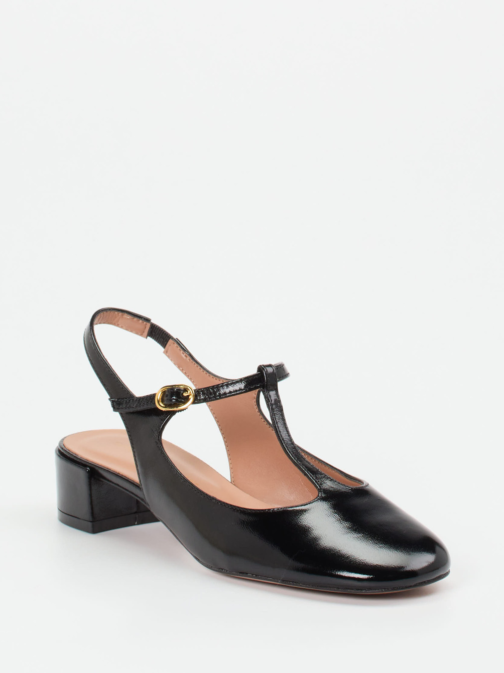 Konstantin Starke – Slingpumps aus Lackleder Schwarz