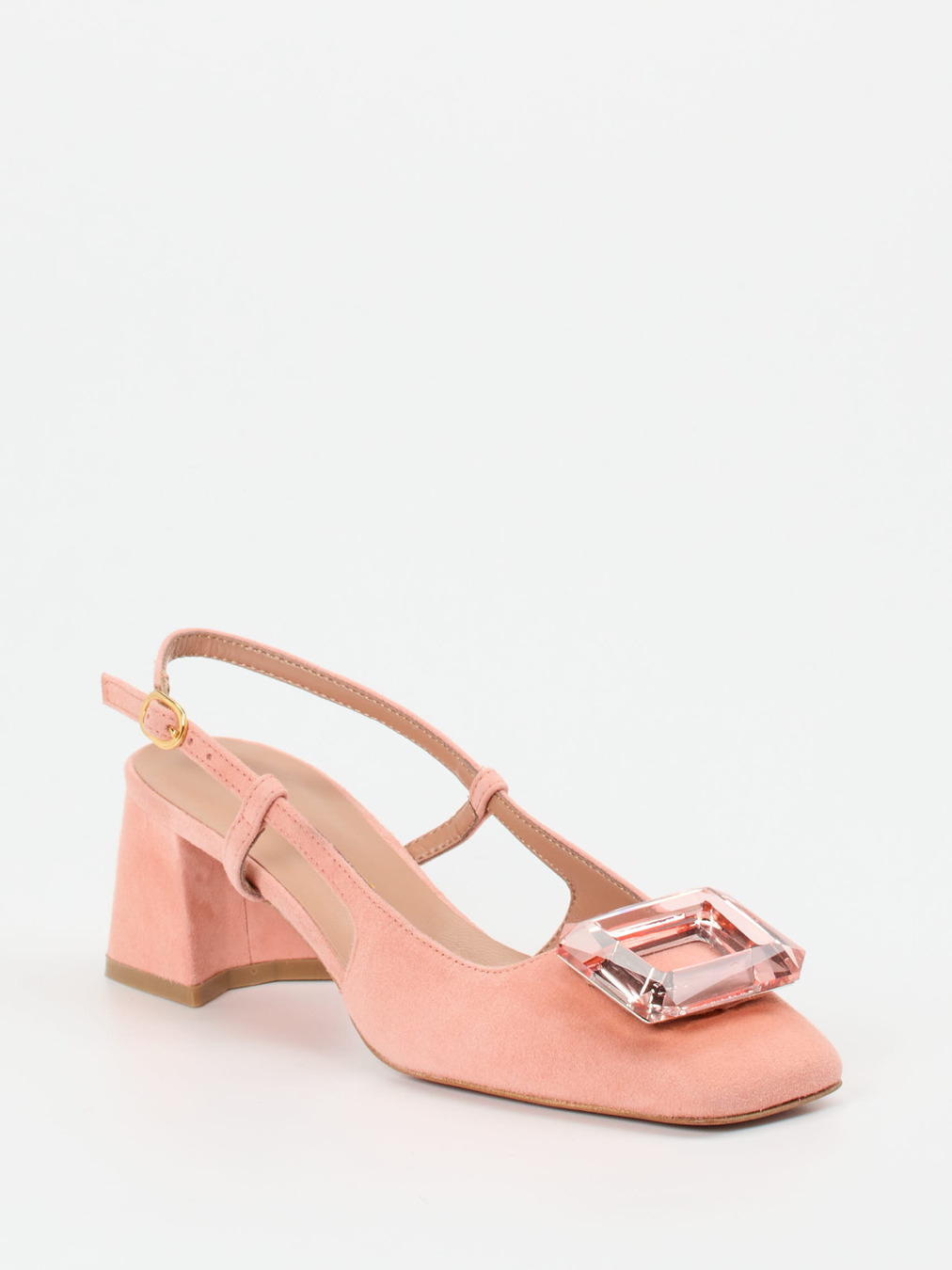 Konstantin Starke – Slingback-Pumps aus Veloursleder rosé