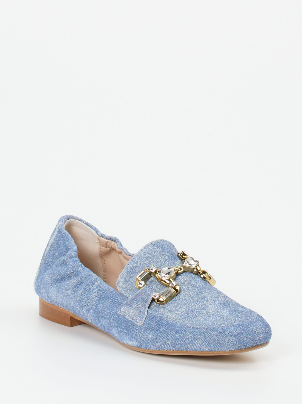 Konstantin Starke – Loafer aus Veloursleder in Jeansblau