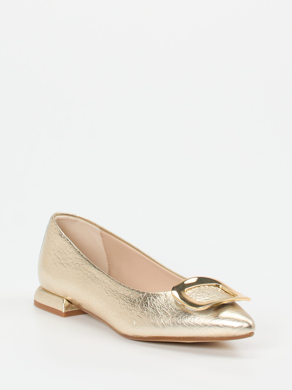 Andrea Puccini – Spitzballerinas aus Metallicleder gold