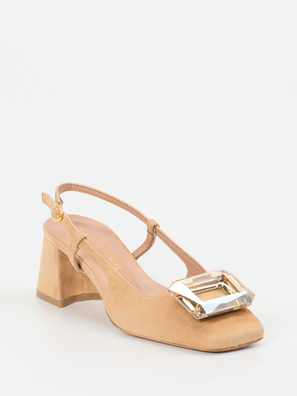 Konstantin Starke – Slingback-Pumps aus Veloursleder Sandbeige